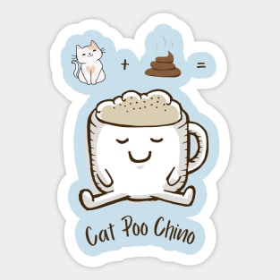 cat poo chino Sticker